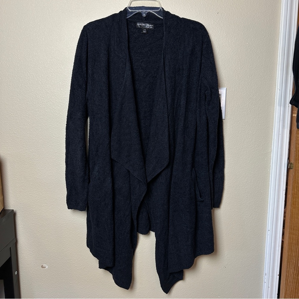 Barefoot Dreams Bamboo Chic Lite Open Wrap Cardigan Style 903 L/XL Black